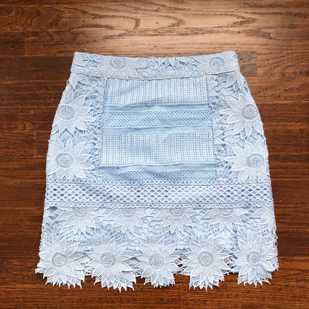 Topshop size 4 baby blue skirt